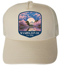Load image into Gallery viewer, Washington DC Design D Unisex Mesh Back Trucker Hat with Adjustable Snapback
