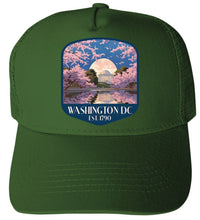 Load image into Gallery viewer, Washington DC Design D Green Unisex Mesh Back Trucker Hat with Adjustable Snapback 2-Pack
