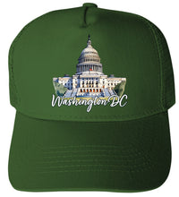 Load image into Gallery viewer, Washington DC Design E Unisex Mesh Back Trucker Hat with Adjustable Snapback
