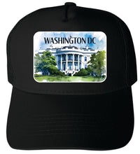 Load image into Gallery viewer, Washington DC Design F Unisex Mesh Back Trucker Hat with Adjustable Snapback
