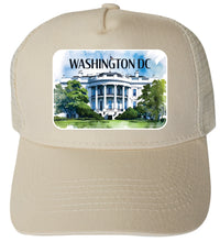 Load image into Gallery viewer, Washington DC Design F Unisex Mesh Back Trucker Hat with Adjustable Snapback
