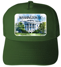 Load image into Gallery viewer, Washington DC Design F Unisex Mesh Back Trucker Hat with Adjustable Snapback
