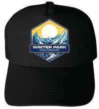 Load image into Gallery viewer, Winter Park Colorado Design C Unisex Mesh Back Trucker Hat with Adjustable Snapback
