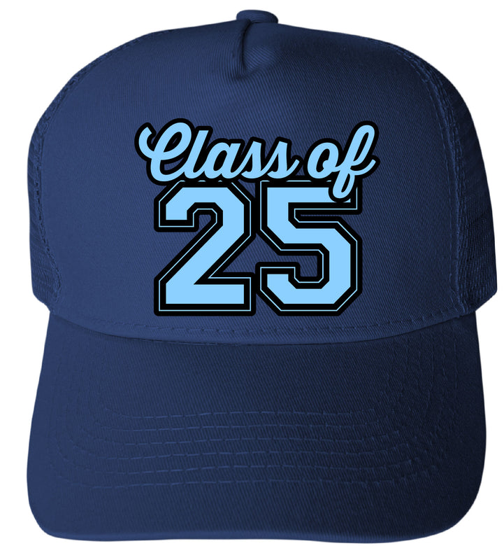 Class of 2025 Graduation Navy Unisex Mesh Back Trucker Hat with Adjustable Snapback 4-Pack