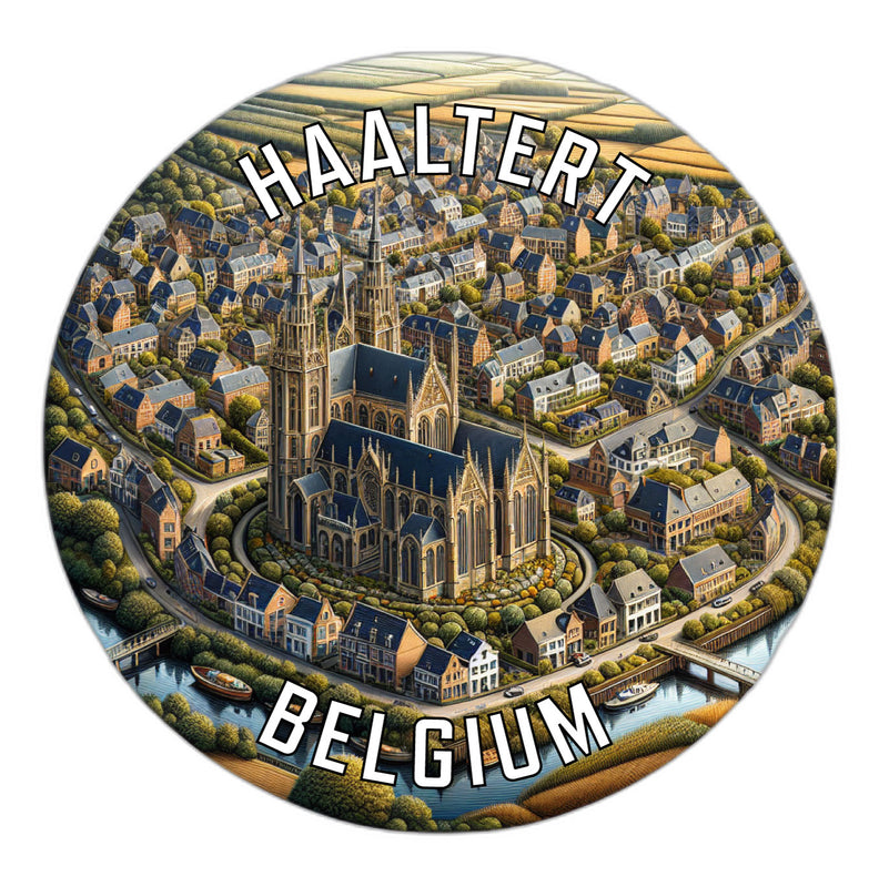 Haaltert Belgium Souvenir Die Cut Flat Magnet 3-Inch