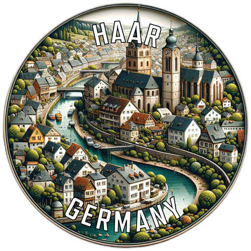 Haar Germany Souvenir Die Cut Flat Magnet 2-Inch