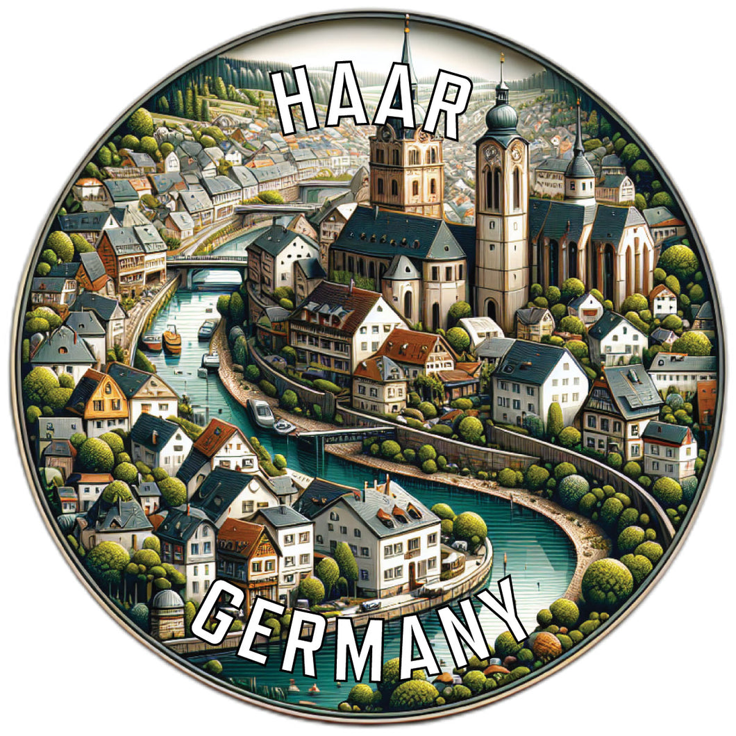 Haar Germany Souvenir Die Cut Flat Magnet 2-Inch
