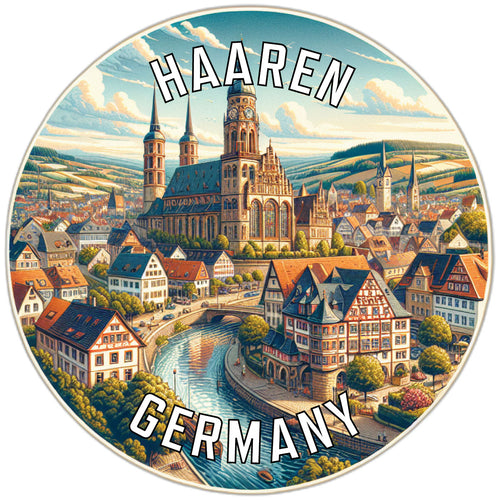 Haaren Germany Souvenir Die Cut Flat Magnet 2-Inch
