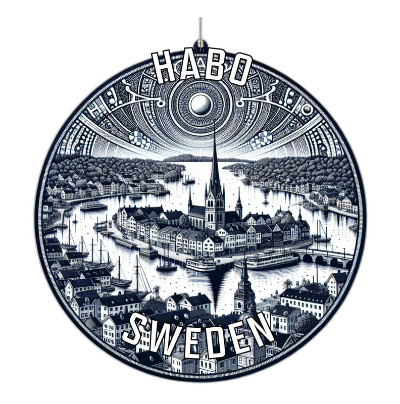 Habo Sweden Souvenir Die Cut Flat Magnet 4-Inch
