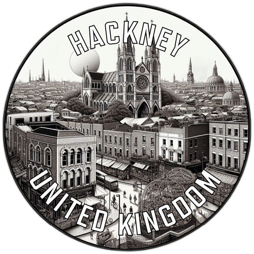 Hackney United Kingdom Souvenir Die Cut Flat Magnet 6-Inch