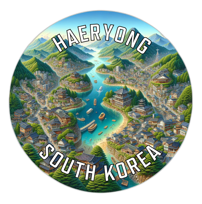 Haeryong Korea South Souvenir Die Cut Flat Magnet 6-Inch