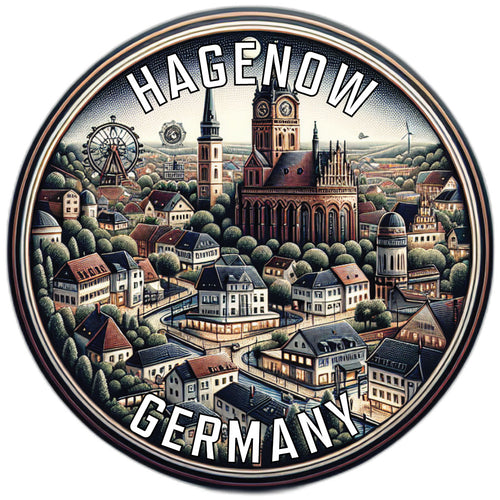 Hagenow Germany Souvenir Die Cut Flat Magnet 6-Inch