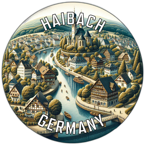 Haibach Germany Souvenir Die Cut Flat Magnet 6-Inch