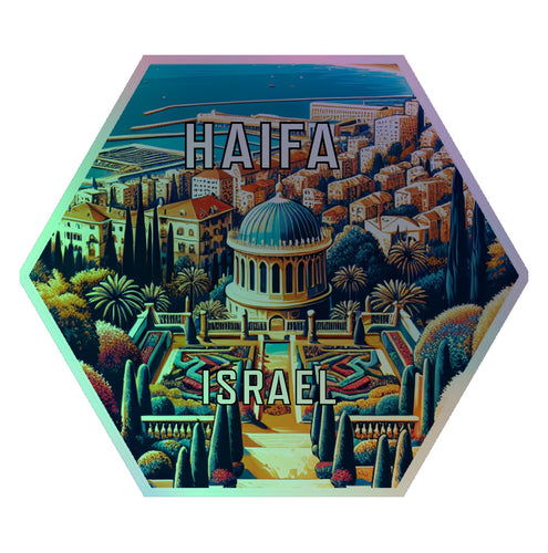 Haifa Israel Souvenir Die Cut Flat Magnet 2-Inch