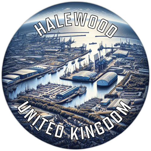 Halewood United Kingdom Souvenir Die Cut Flat Magnet 6-Inch