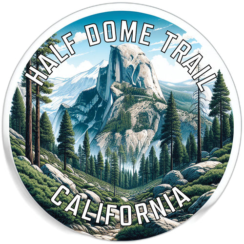 Half Dome Trail Souvenir Die Cut Flat Magnet 6-Inch