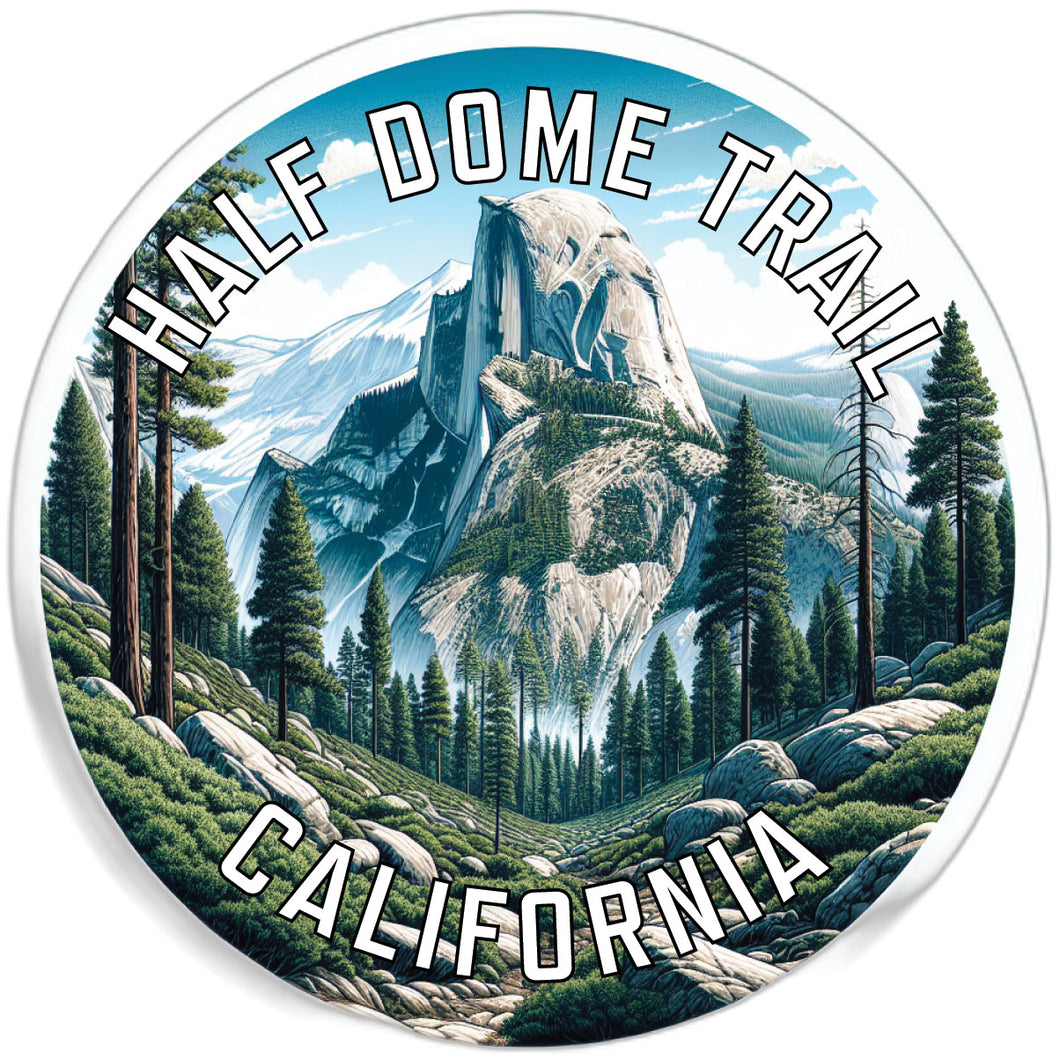 Half Dome Trail Souvenir Die Cut Flat Magnet 6-Inch