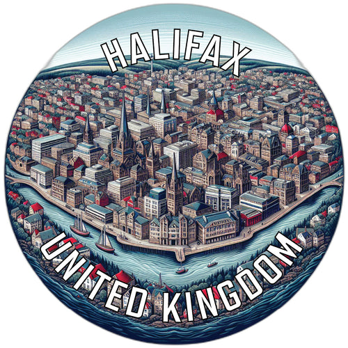 Halifax United Kingdom Souvenir Die Cut Flat Magnet 2-Inch