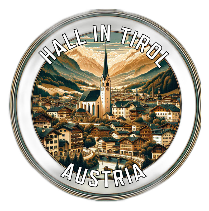Hall in Tirol Austria Souvenir Die Cut Flat Magnet 6-Inch
