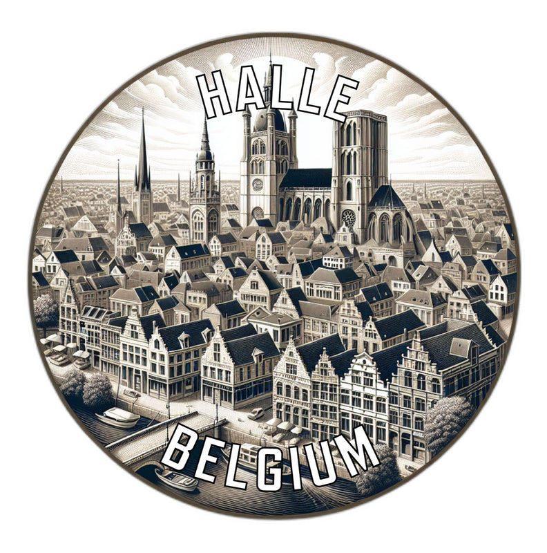 Halle Belgium Souvenir Vinyl Decal Sticker 2-Inch