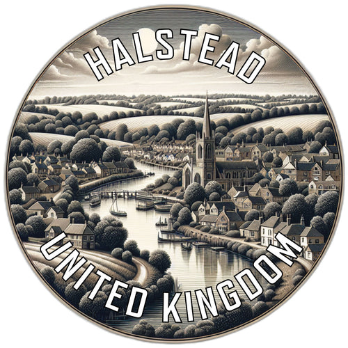 Halstead United Kingdom Souvenir Die Cut Flat Magnet 2-Inch
