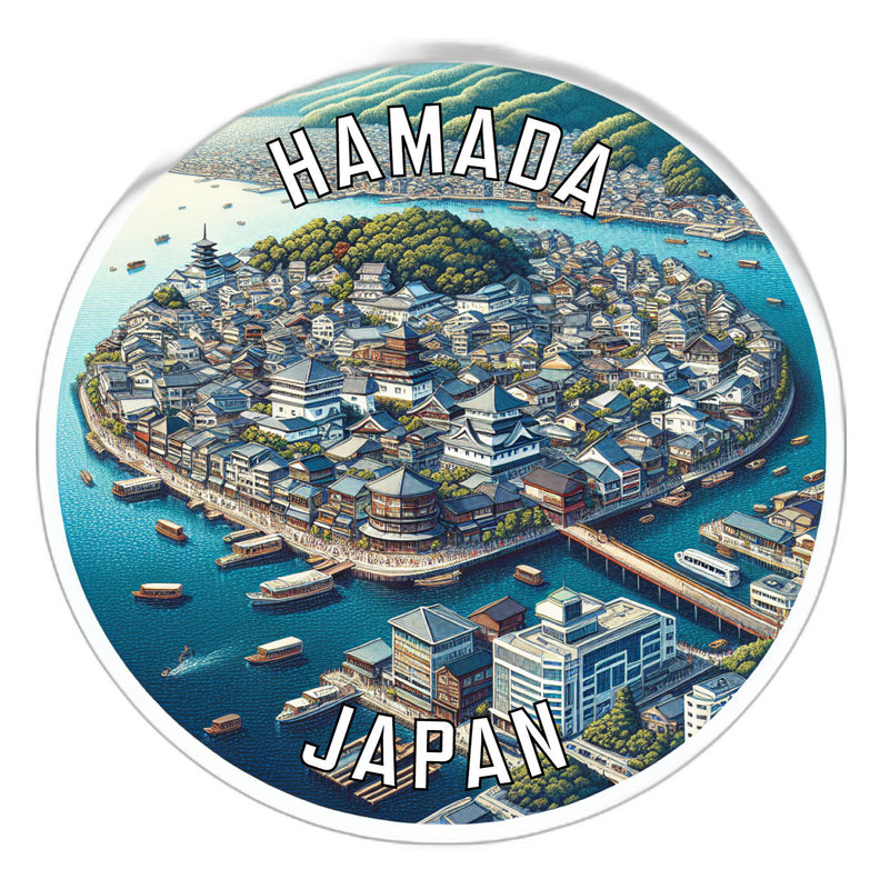 Hamada Japan Souvenir Die Cut Flat Magnet 2-Inch