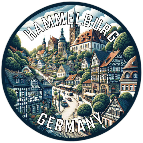 Hammelburg Germany Souvenir Die Cut Flat Magnet 6-Inch