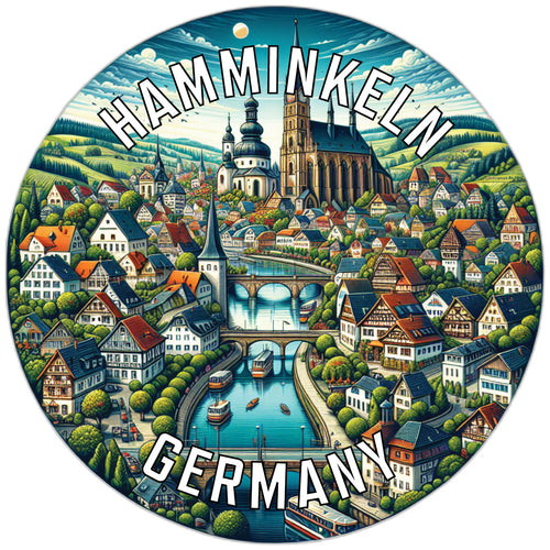 Hamminkeln Germany Souvenir Die Cut Flat Magnet 3-Inch