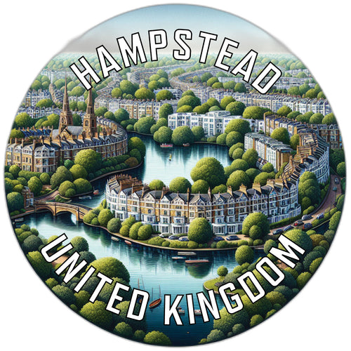 Hampstead United Kingdom Souvenir Die Cut Flat Magnet 2-Inch