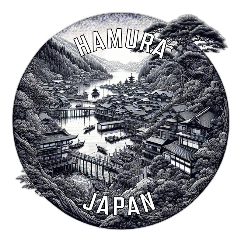Hamura Japan Souvenir Die Cut Flat Magnet 3-Inch