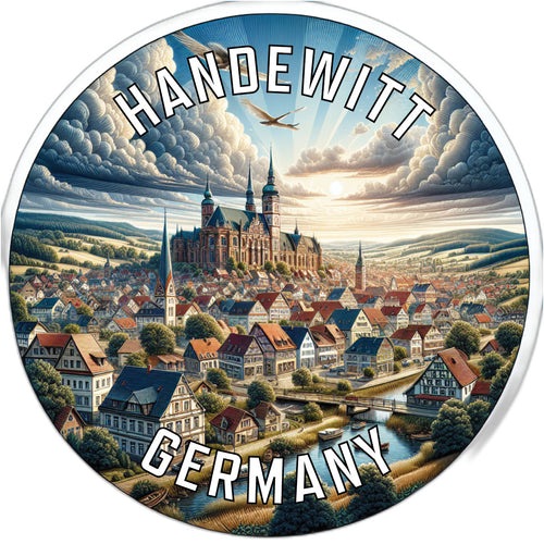 Handewitt Germany Souvenir Die Cut Flat Magnet 6-Inch