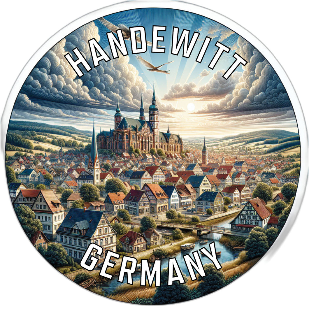 Handewitt Germany Souvenir Die Cut Flat Magnet 6-Inch