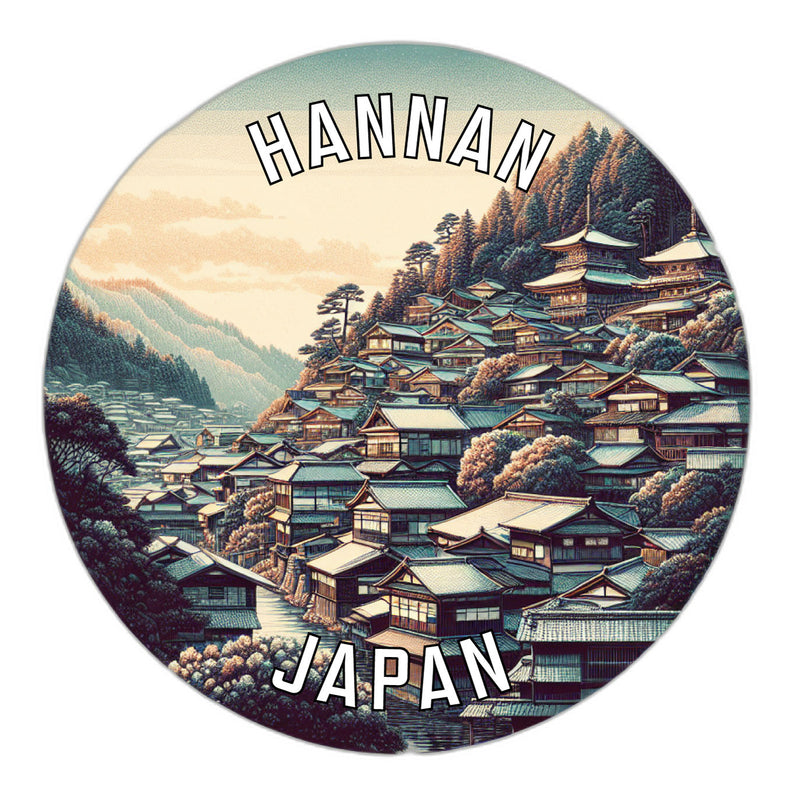 Hannan Japan Souvenir Die Cut Flat Magnet 6-Inch