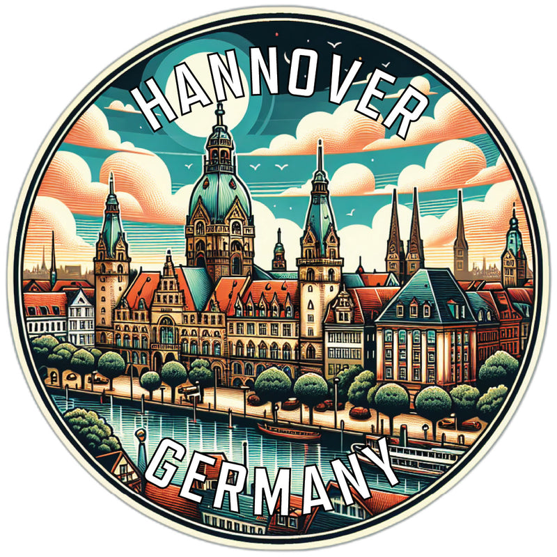 Hannover Germany Souvenir Die Cut Flat Magnet 2-Inch