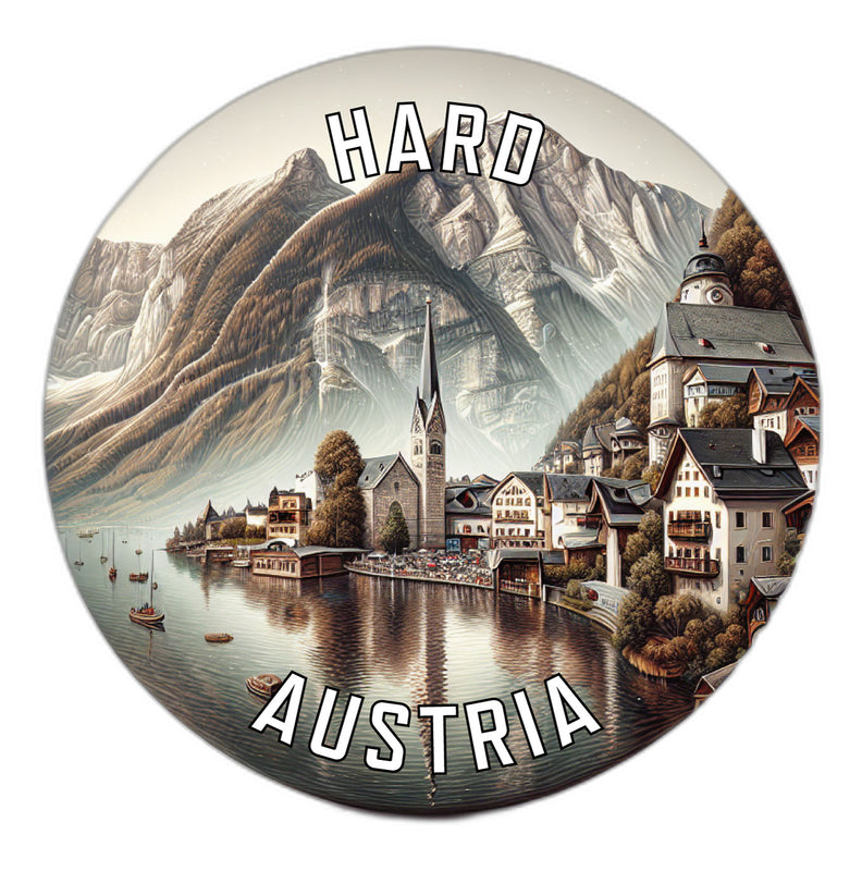 Hard Austria Souvenir Die Cut Flat Magnet 6-Inch