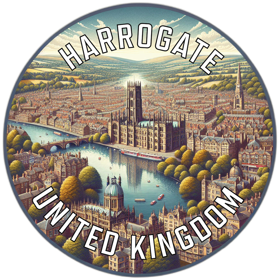 Harrogate United Kingdom Souvenir Die Cut Flat Magnet 2-Inch
