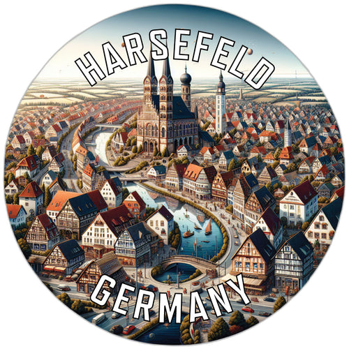 Harsefeld Germany Souvenir Die Cut Flat Magnet 2-Inch