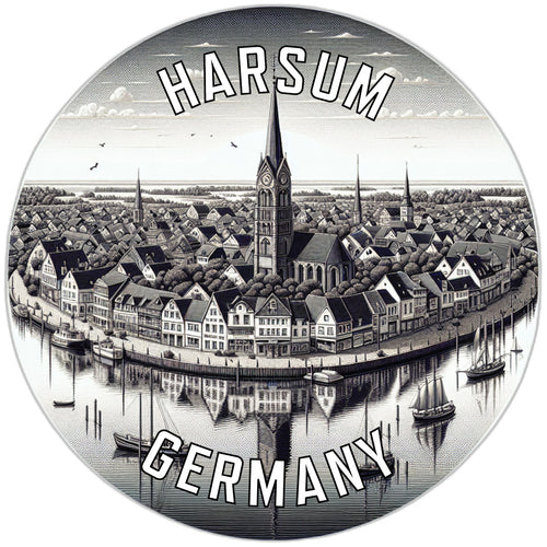 Harsum Germany Souvenir Die Cut Flat Magnet 6-Inch