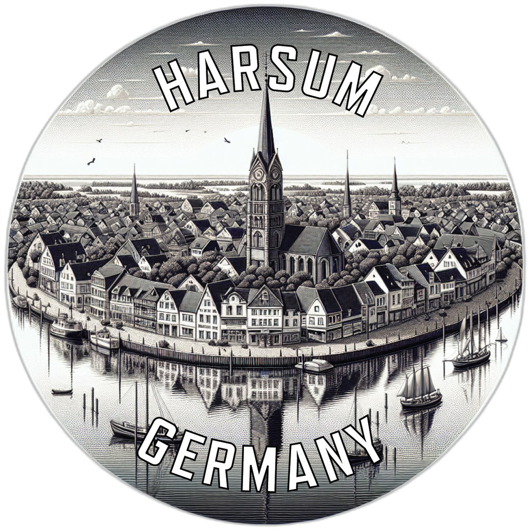 Harsum Germany Souvenir Die Cut Flat Magnet 6-Inch