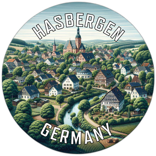 Hasbergen Germany Souvenir Die Cut Flat Magnet 2-Inch