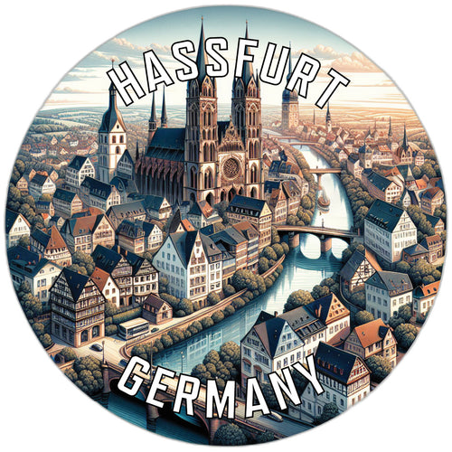 Hassfurt Germany Souvenir Die Cut Flat Magnet 6-Inch