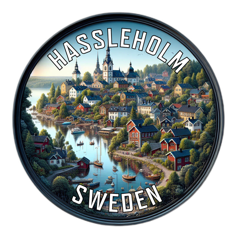 Hassleholm Sweden Souvenir Die Cut Flat Magnet 2-Inch