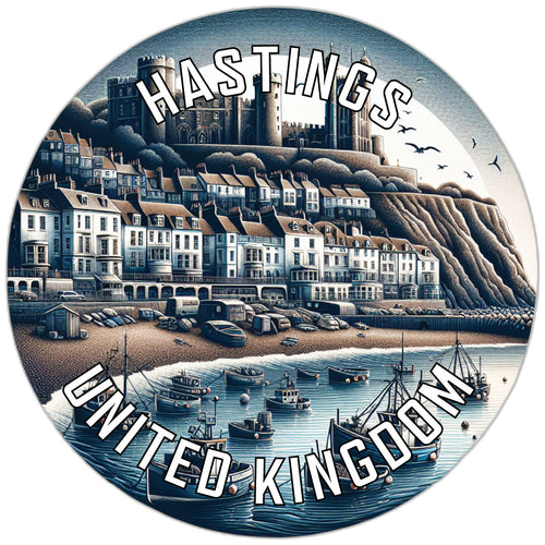 Hastings United Kingdom Souvenir Die Cut Flat Magnet 2-Inch