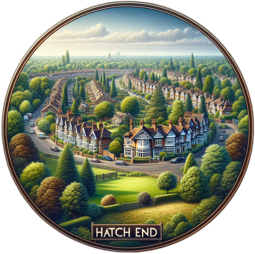 Hatch End United Kingdom Souvenir Die Cut Flat Magnet 3-Inch