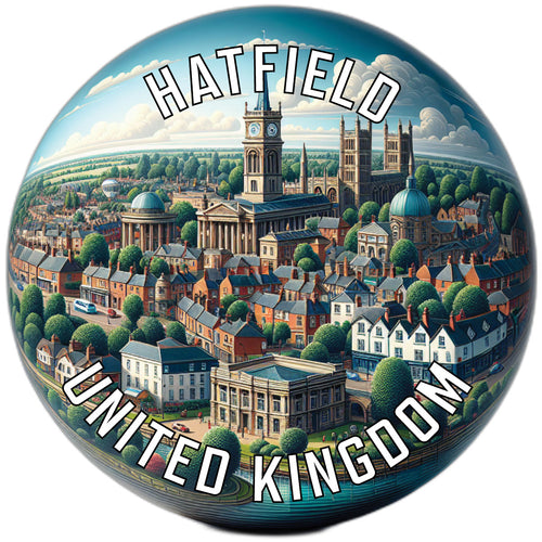 Hatfield United Kingdom Souvenir Die Cut Flat Magnet 2-Inch