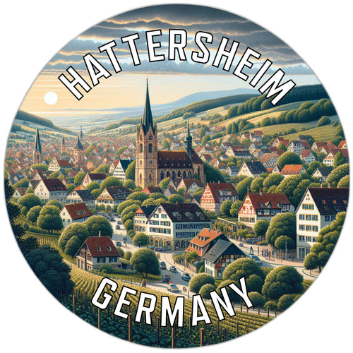 Hattersheim Germany Souvenir Die Cut Flat Magnet 4-Inch