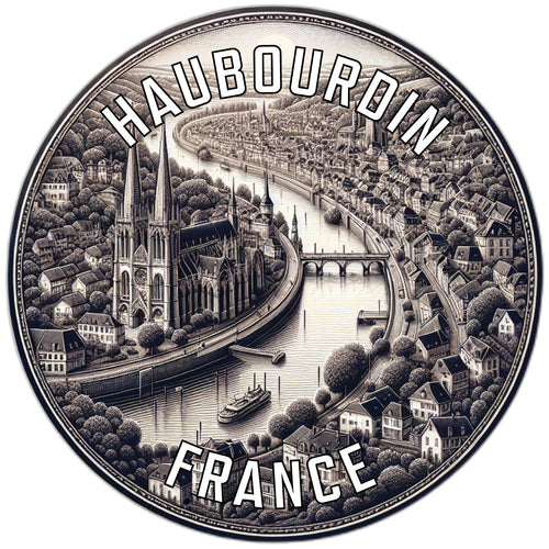 Haubourdin France Souvenir Die Cut Flat Magnet 2-Inch