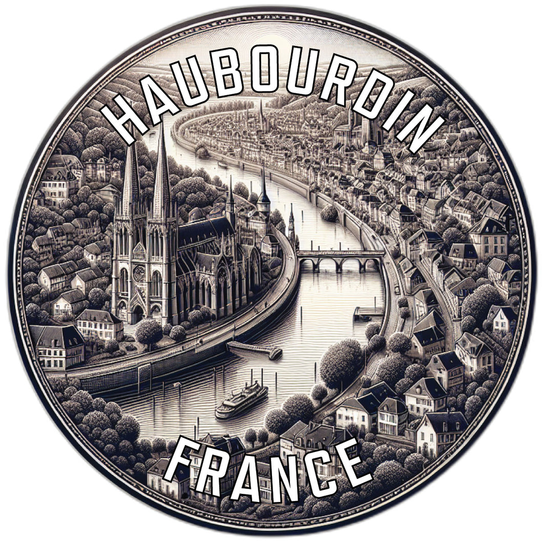 Haubourdin France Souvenir Die Cut Flat Magnet 2-Inch