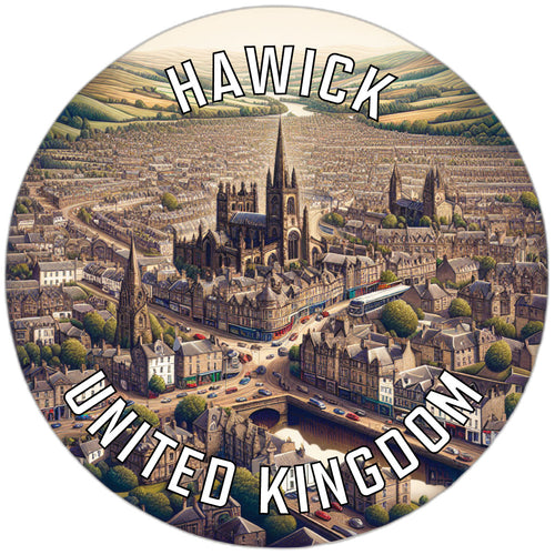 Hawick United Kingdom Souvenir Die Cut Flat Magnet 6-Inch