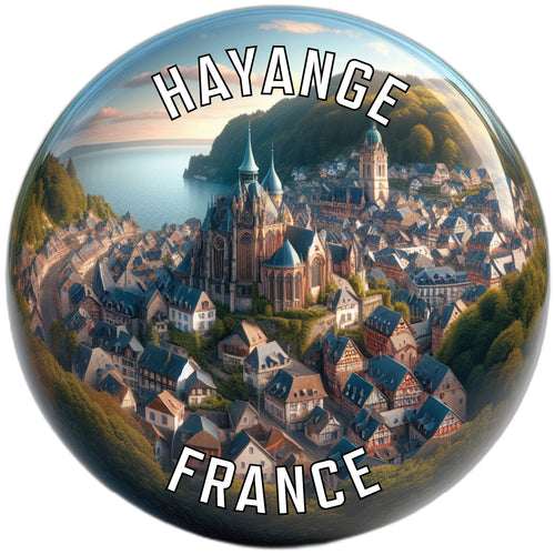 Hayange France Souvenir Die Cut Flat Magnet 6-Inch